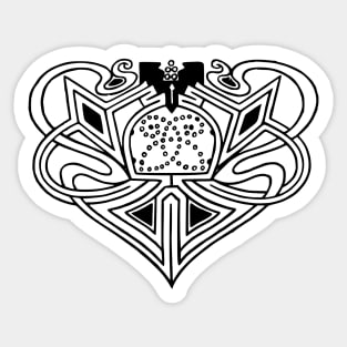 Medieval Celtic Heart Sticker